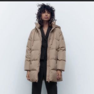 Zara water repellent and wind protection down coat